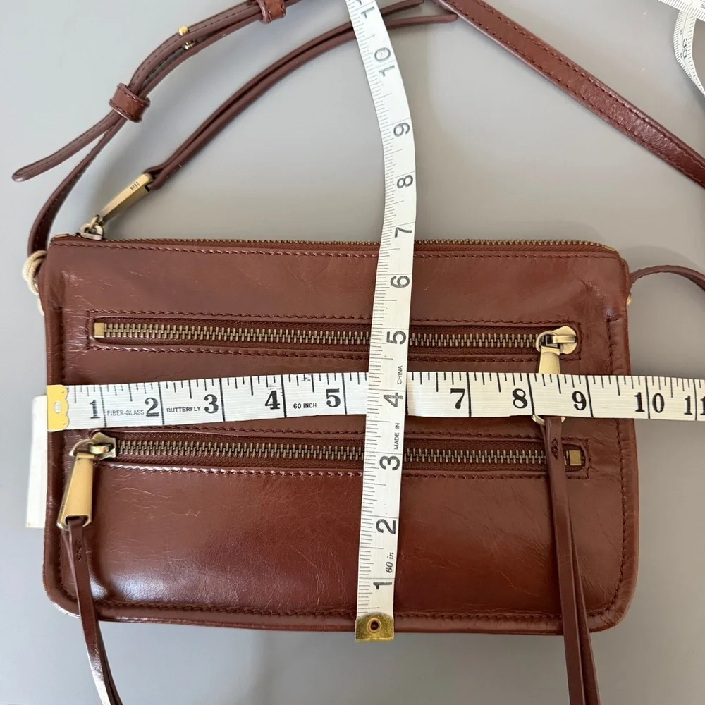New Hobo International Mission Chocolate Brown Leather Crossbody Bag - Picture 7 of 11